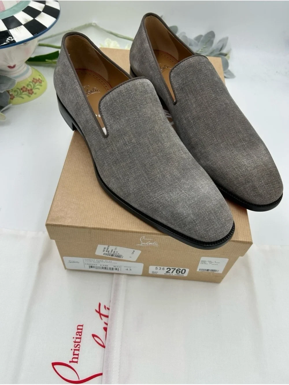 Men's Christian Louboutin, Danny flex loafers size 43 made in Italy